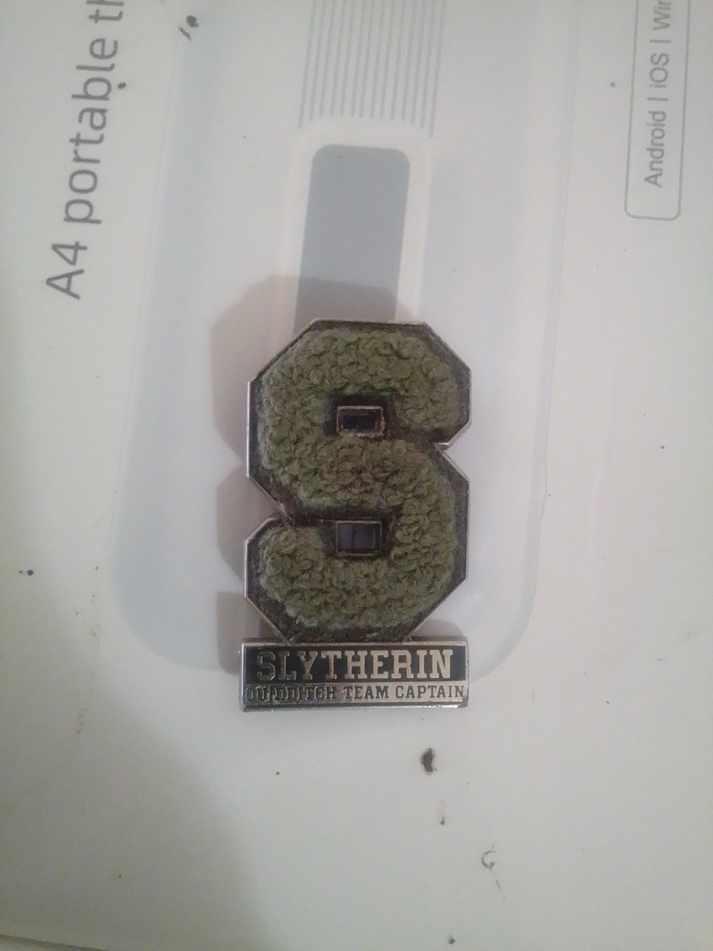 Green Team Captain Enamel Pin - House Crest Letter S